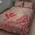 Hawaii Monk Seal and Map Quilt Bed Set Polynesian Kanaka Maoli Red Vibe