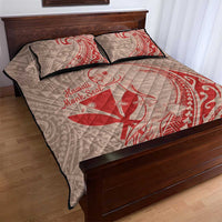 Hawaii Monk Seal and Map Quilt Bed Set Polynesian Kanaka Maoli Red Vibe LT9 - Polynesian Pride
