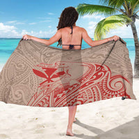 Hawaii Monk Seal and Map Sarong Polynesian Kanaka Maoli Red Vibe LT9 - Polynesian Pride