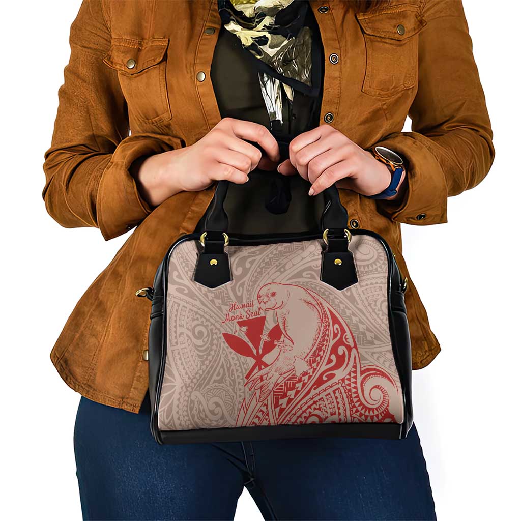 Hawaii Monk Seal and Map Shoulder Handbag Polynesian Kanaka Maoli Red Vibe LT9 - Polynesian Pride