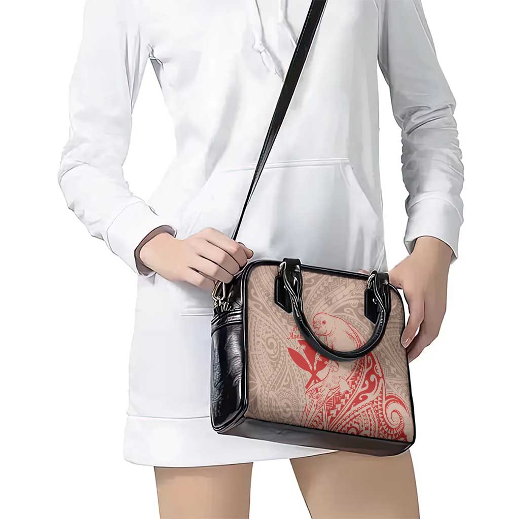 Hawaii Monk Seal and Map Shoulder Handbag Polynesian Kanaka Maoli Red Vibe LT9 - Polynesian Pride