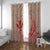 Hawaii Monk Seal and Map Window Curtain Polynesian Kanaka Maoli Red Vibe