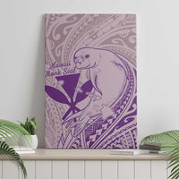 Hawaii Monk Seal and Map Canvas Wall Art Polynesian Kanaka Maoli Violet Vibe LT9 - Polynesian Pride