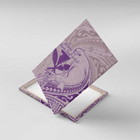 Hawaii Monk Seal and Map Canvas Wall Art Polynesian Kanaka Maoli Violet Vibe LT9 With Frame Violet - Polynesian Pride