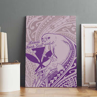 Hawaii Monk Seal and Map Canvas Wall Art Polynesian Kanaka Maoli Violet Vibe LT9 - Polynesian Pride