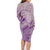 Hawaii Monk Seal and Map Family Matching Long Sleeve Bodycon Dress and Hawaiian Shirt Polynesian Kanaka Maoli Violet Vibe