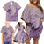 Hawaii Monk Seal and Map Family Matching Off Shoulder Short Dress and Hawaiian Shirt Polynesian Kanaka Maoli Violet Vibe