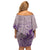 Hawaii Monk Seal and Map Family Matching Off Shoulder Short Dress and Hawaiian Shirt Polynesian Kanaka Maoli Violet Vibe