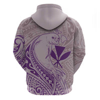 Hawaii Monk Seal and Map Hoodie Polynesian Kanaka Maoli Violet Vibe LT9 - Polynesian Pride