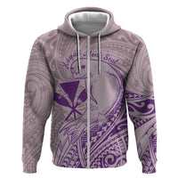 Hawaii Monk Seal and Map Hoodie Polynesian Kanaka Maoli Violet Vibe LT9 Zip Hoodie Violet - Polynesian Pride