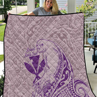 Hawaii Monk Seal and Map Quilt Polynesian Kanaka Maoli Violet Vibe LT9 Violet - Polynesian Pride