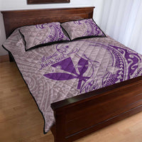Hawaii Monk Seal and Map Quilt Bed Set Polynesian Kanaka Maoli Violet Vibe LT9 - Polynesian Pride