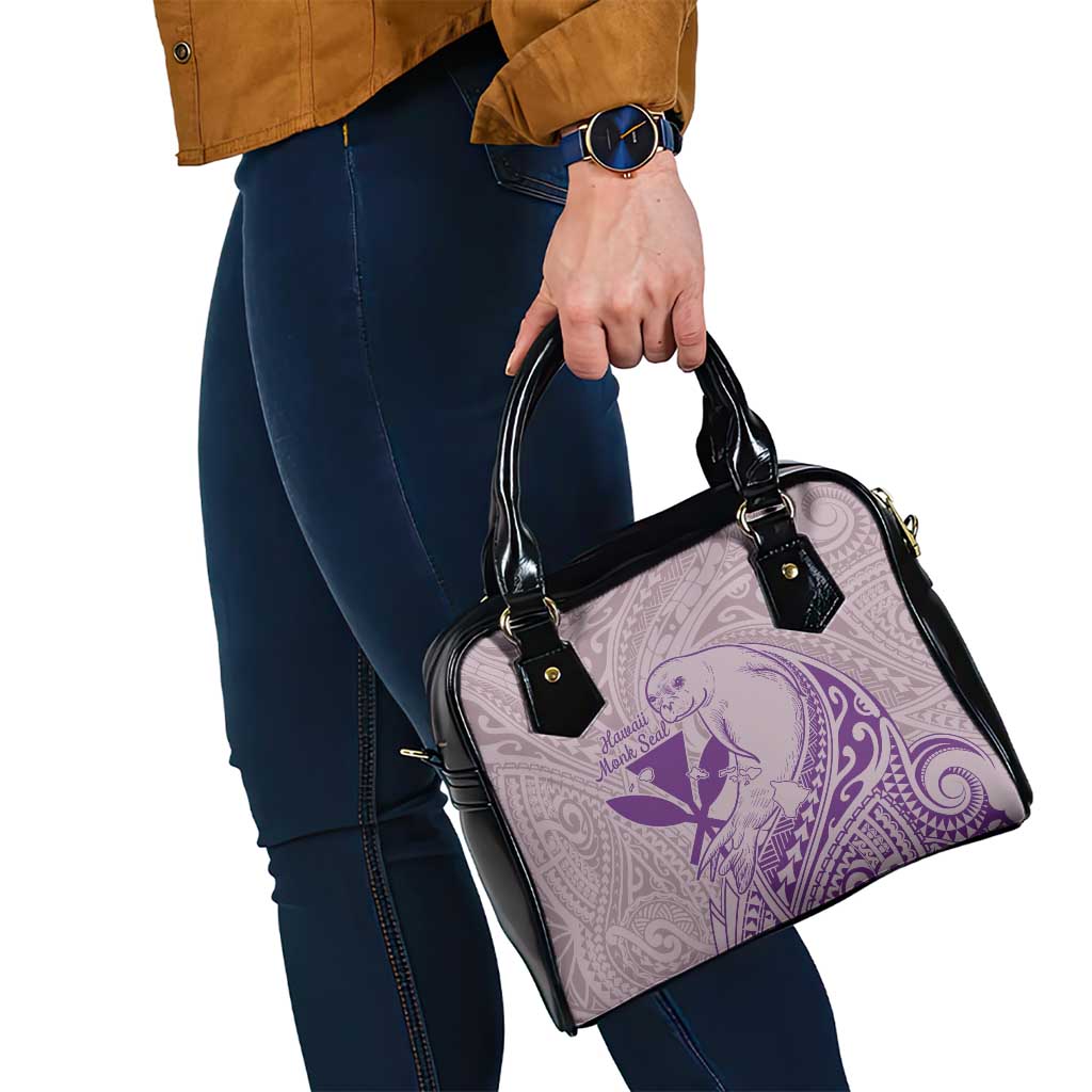 Hawaii Monk Seal and Map Shoulder Handbag Polynesian Kanaka Maoli Violet Vibe LT9 - Polynesian Pride