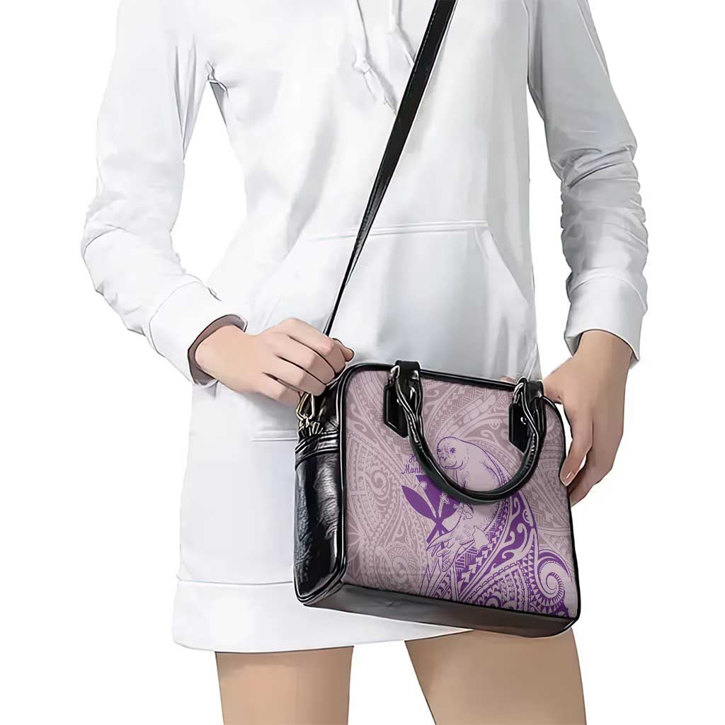 Hawaii Monk Seal and Map Shoulder Handbag Polynesian Kanaka Maoli Violet Vibe LT9 - Polynesian Pride