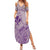 Hawaii Monk Seal and Map Summer Maxi Dress Polynesian Kanaka Maoli Violet Vibe