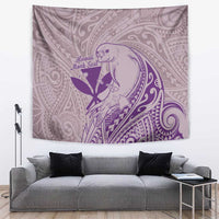 Hawaii Monk Seal and Map Tapestry Polynesian Kanaka Maoli Violet Vibe LT9 Violet - Polynesian Pride