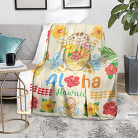 Kawaii Turtle Blanket Aloha Hibiscus Flowers LT9 - Polynesian Pride