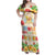 Kawaii Turtle Family Matching Off Shoulder Maxi Dress and Hawaiian Shirt Aloha Hibiscus Flowers