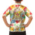 Kawaii Turtle Family Matching Off Shoulder Short Dress and Hawaiian Shirt Aloha Hibiscus Flowers