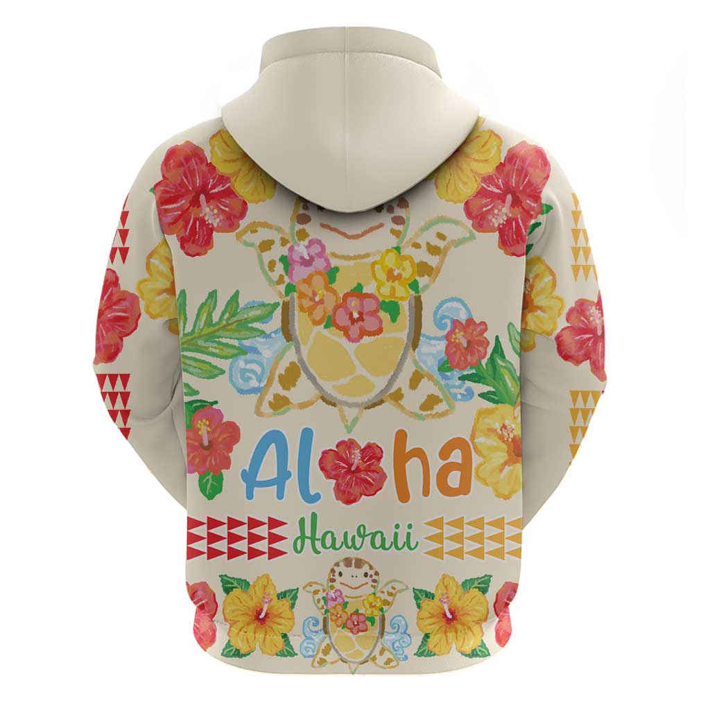 Kawaii Turtle Hoodie Aloha Hibiscus Flowers LT9 - Polynesian Pride