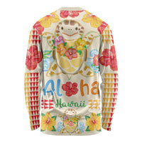 Kawaii Turtle Long Sleeve Shirt Aloha Hibiscus Flowers LT9 - Polynesian Pride