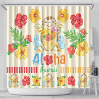 Kawaii Turtle Shower Curtain Aloha Hibiscus Flowers LT9 - Polynesian Pride