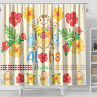 Kawaii Turtle Shower Curtain Aloha Hibiscus Flowers LT9 - Polynesian Pride