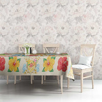 Kawaii Turtle Tablecloth Aloha Hibiscus Flowers LT9 - Polynesian Pride