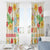 Kawaii Turtle Window Curtain Aloha Hibiscus Flowers