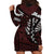 Polynesian Girl Tribal Tattoo Hoodie Dress Oxbood Vibe