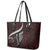 Polynesian Girl Tribal Tattoo Leather Tote Bag Oxbood Vibe