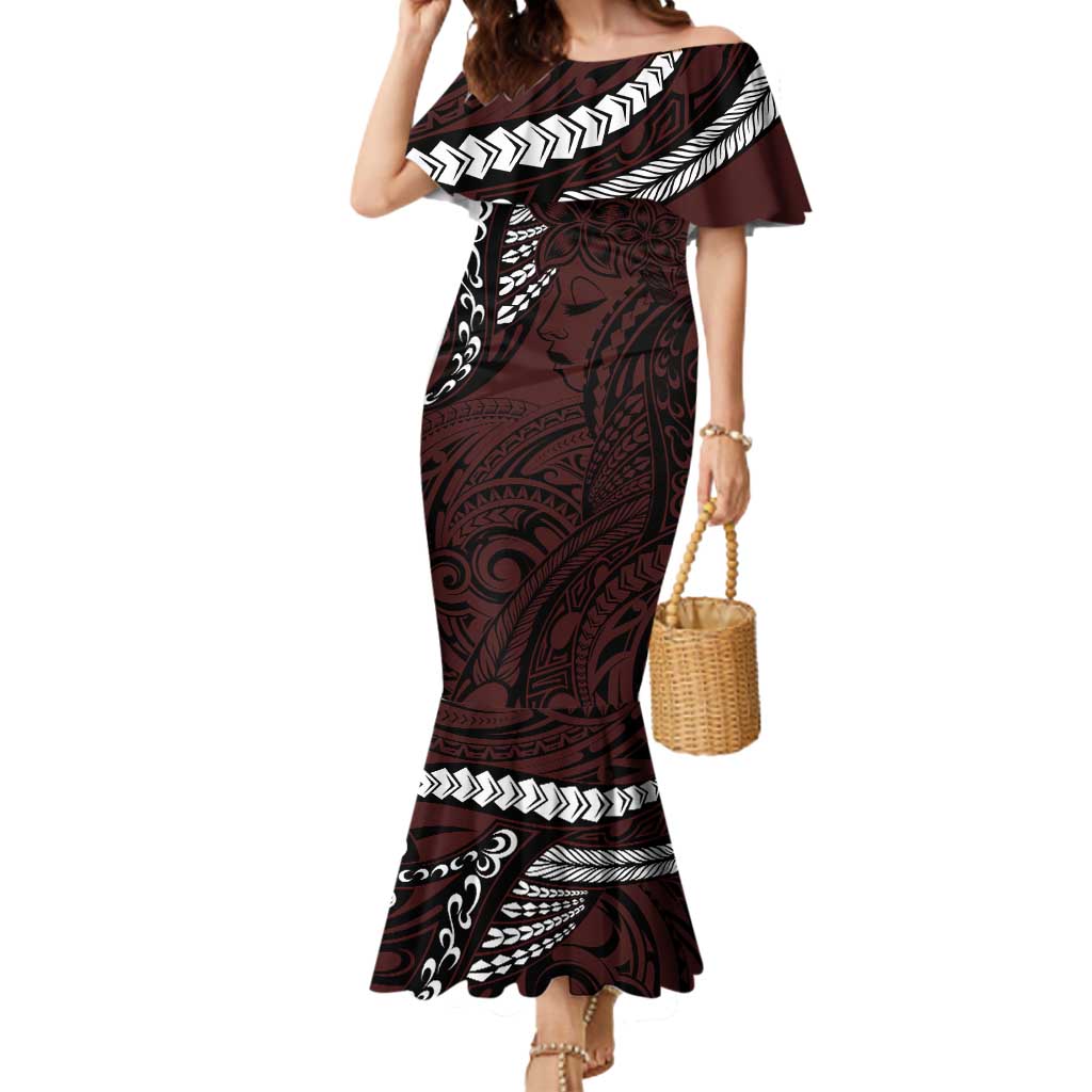 Polynesian Girl Tribal Tattoo Mermaid Dress Oxbood Vibe