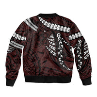 Polynesian Girl Tribal Tattoo Sleeve Zip Bomber Jacket Oxbood Vibe LT9 - Polynesian Pride