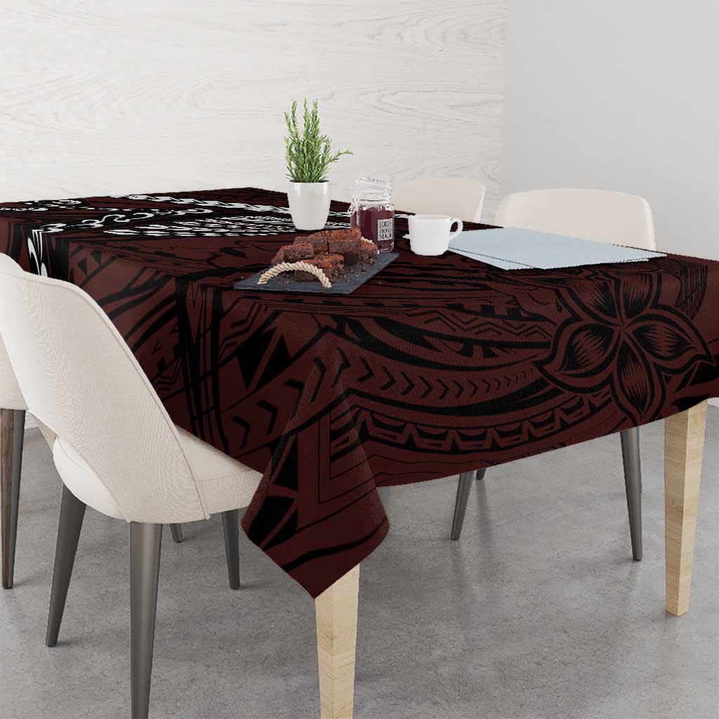 Polynesian Girl Tribal Tattoo Tablecloth Oxbood Vibe LT9 - Polynesian Pride