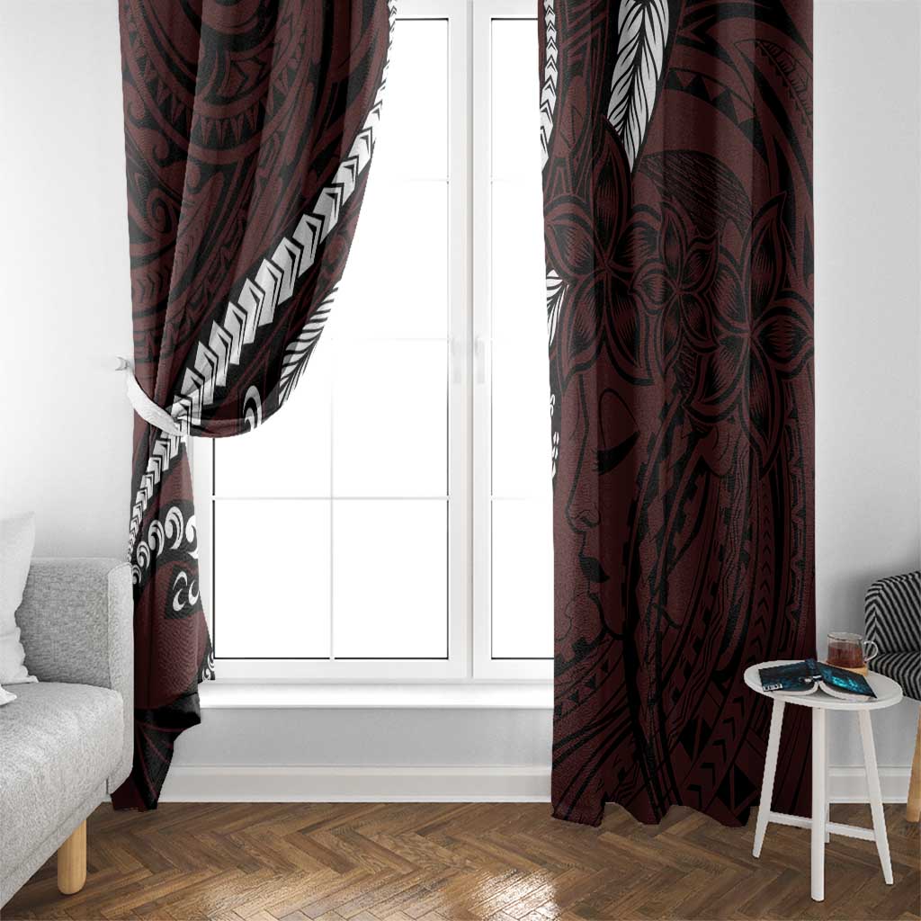 Polynesian Girl Tribal Tattoo Window Curtain Oxbood Vibe LT9 - Polynesian Pride