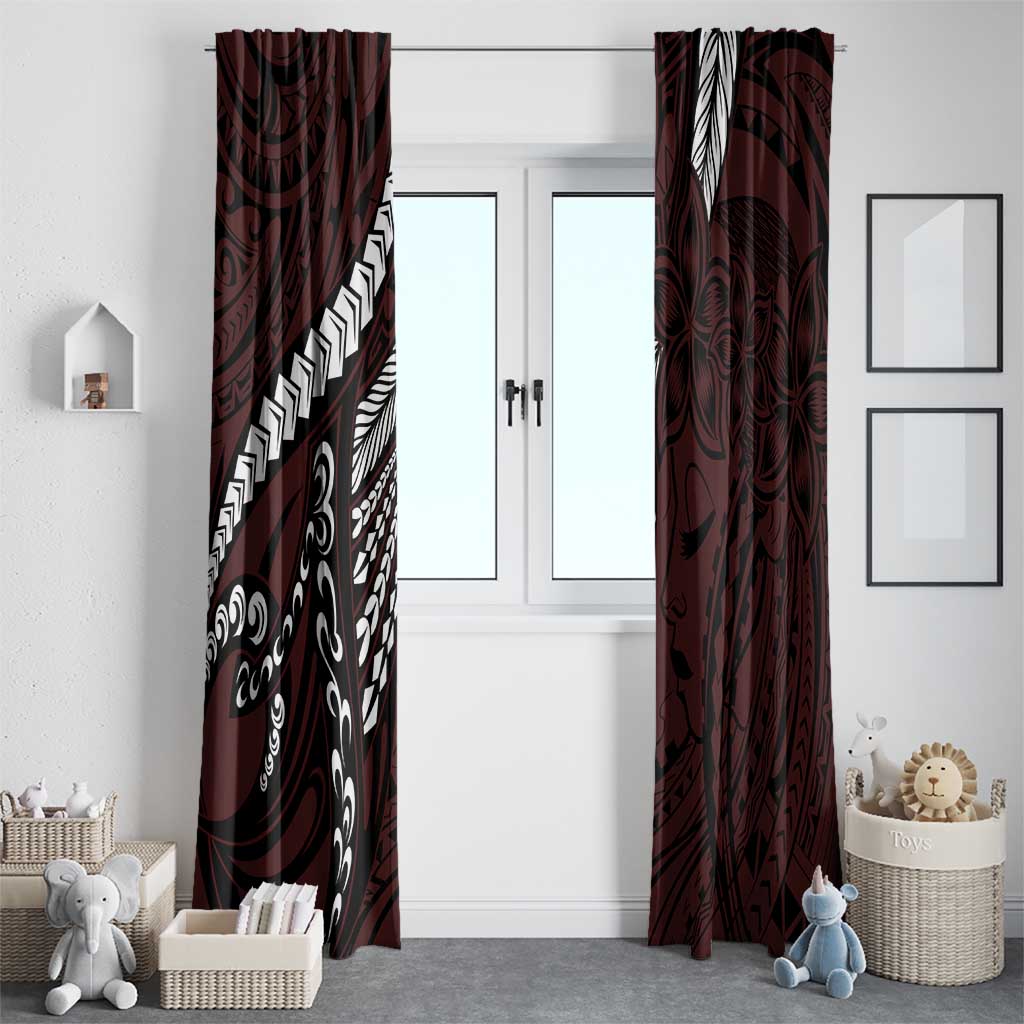 Polynesian Girl Tribal Tattoo Window Curtain Oxbood Vibe LT9 - Polynesian Pride