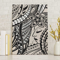 Polynesian Girl Tribal Tattoo Canvas Wall Art Beige Vibe LT9 Without Frame Beige - Polynesian Pride
