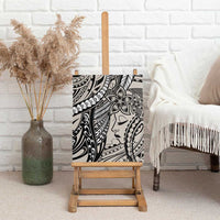 Polynesian Girl Tribal Tattoo Canvas Wall Art Beige Vibe LT9 - Polynesian Pride