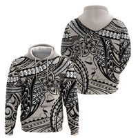 Polynesian Girl Tribal Tattoo Hoodie Beige Vibe LT9 - Polynesian Pride