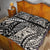 Polynesian Girl Tribal Tattoo Quilt Bed Set Beige Vibe