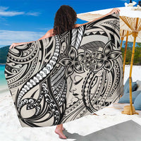 Polynesian Girl Tribal Tattoo Sarong Beige Vibe LT9 One Size 44 x 66 inches Beige - Polynesian Pride