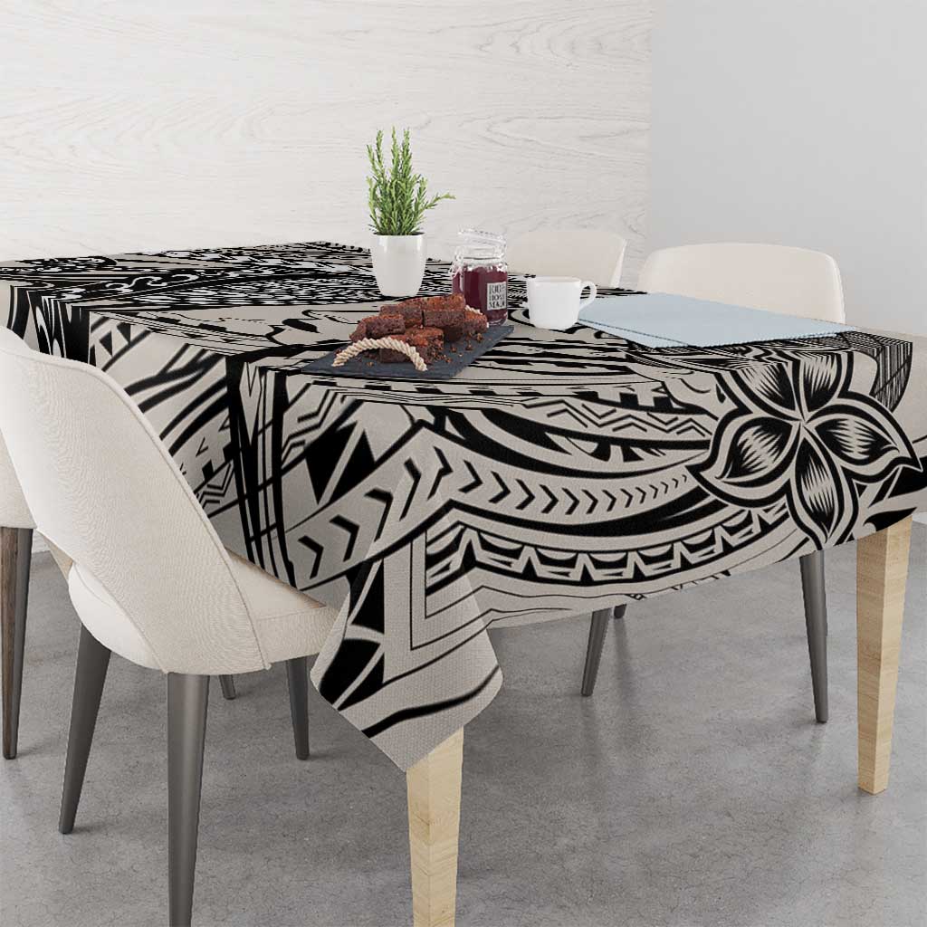 Polynesian Girl Tribal Tattoo Tablecloth Beige Vibe LT9 - Polynesian Pride