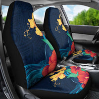 Polynesian Hibiscus Flower Waves Pattern Car Seat Cover LT9 - Polynesian Pride