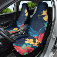Polynesian Hibiscus Flower Waves Pattern Car Seat Cover LT9 - Polynesian Pride