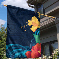 Polynesian Hibiscus Flower Waves Pattern Garden Flag LT9 - Polynesian Pride