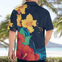 Polynesian Hibiscus Flower Waves Pattern Hawaiian Shirt LT9 - Polynesian Pride