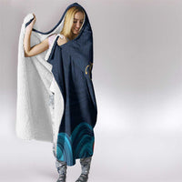 Polynesian Hibiscus Flower Waves Pattern Hooded Blanket LT9 - Polynesian Pride