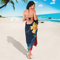 Polynesian Hibiscus Flower Waves Pattern Sarong LT9 - Polynesian Pride