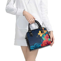 Polynesian Hibiscus Flower Waves Pattern Shoulder Handbag LT9 - Polynesian Pride