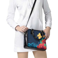 Polynesian Hibiscus Flower Waves Pattern Shoulder Handbag LT9 - Polynesian Pride